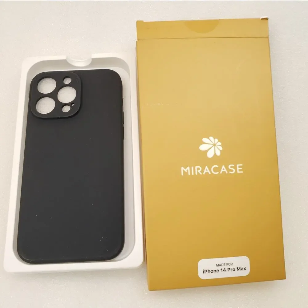 Miracase Silicone Case for Apple iPhone 14 Pro Max (Black)
